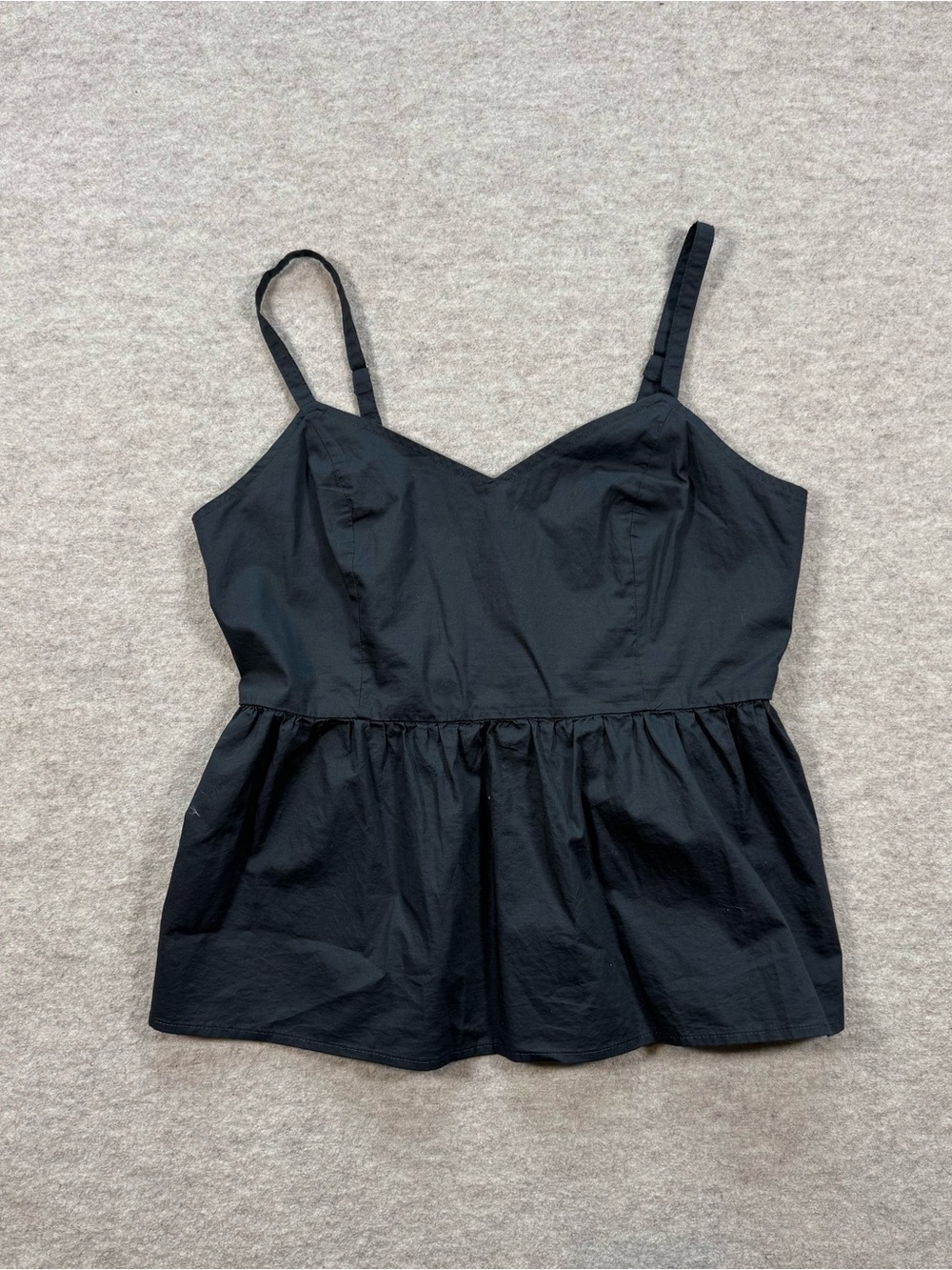 Old Navy Black Peplum Cami Top